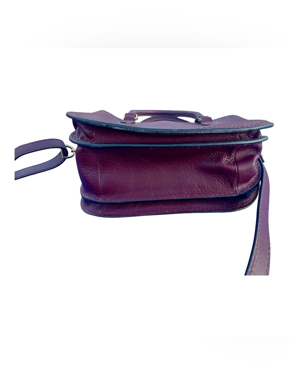 Fossil Small Crossbody Satchel in Deep Berry Purple - Picture 7 of 9